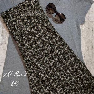 LuLaRoe Maxi Skirt 2XL
